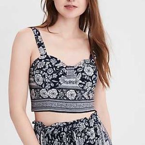 American Eagle Floral Crop Top
